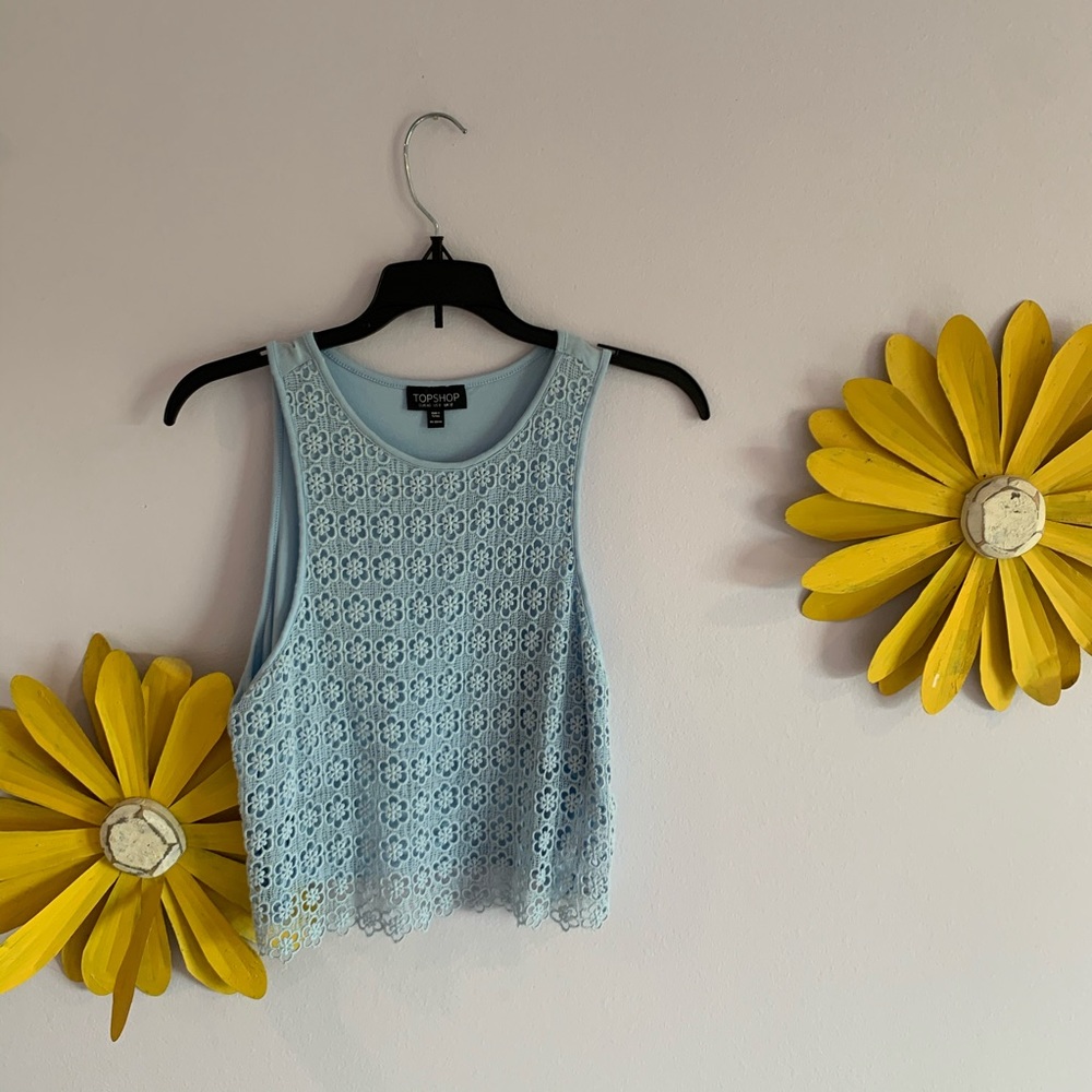 TOPSHOP FLORAL TANK TOP